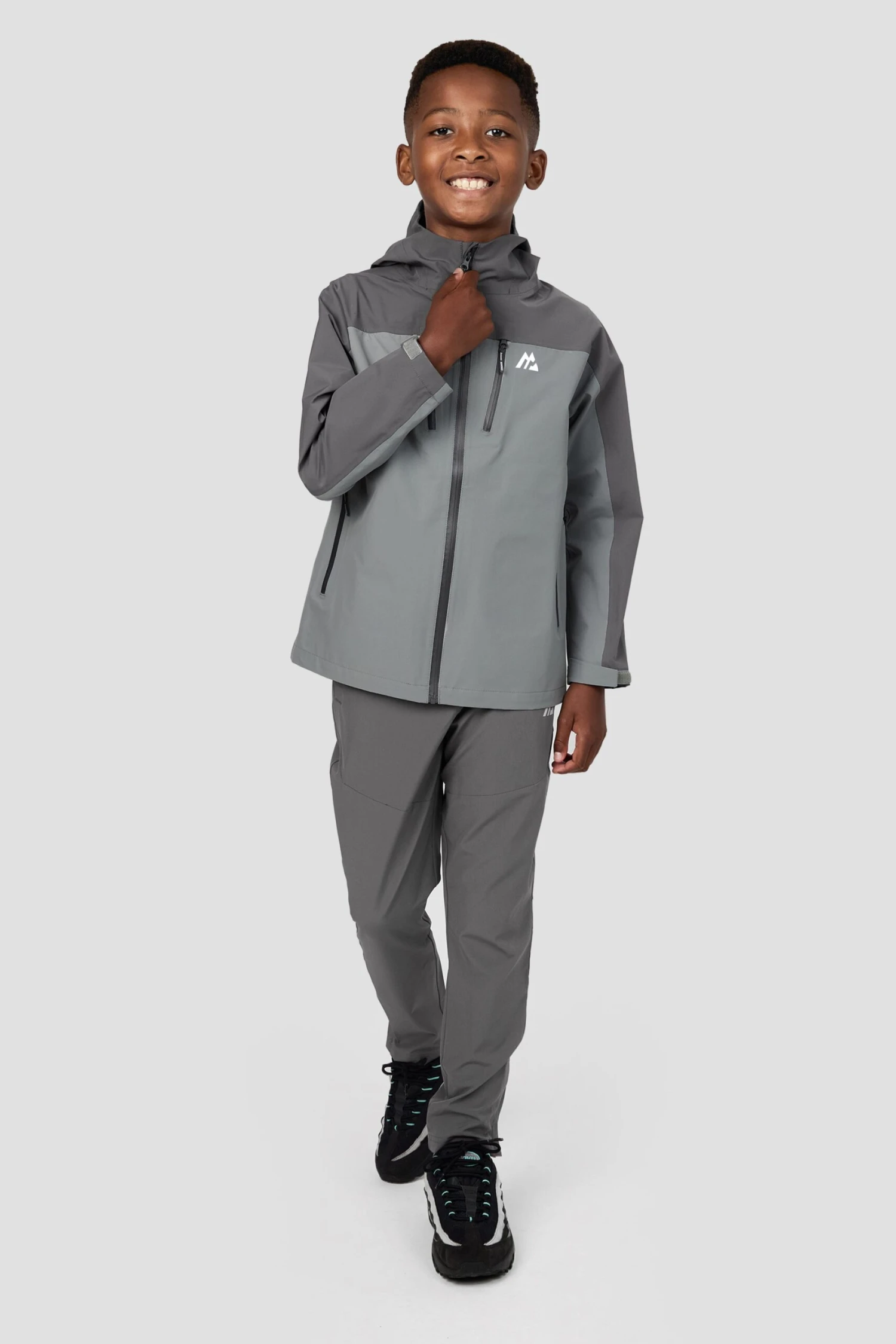 Boys Derecho Waterproof Jacket - Platinum Grey/Cement Grey 3 Boys Derecho Waterproof Jacket - Platinum Grey/Cement Grey - Image 3